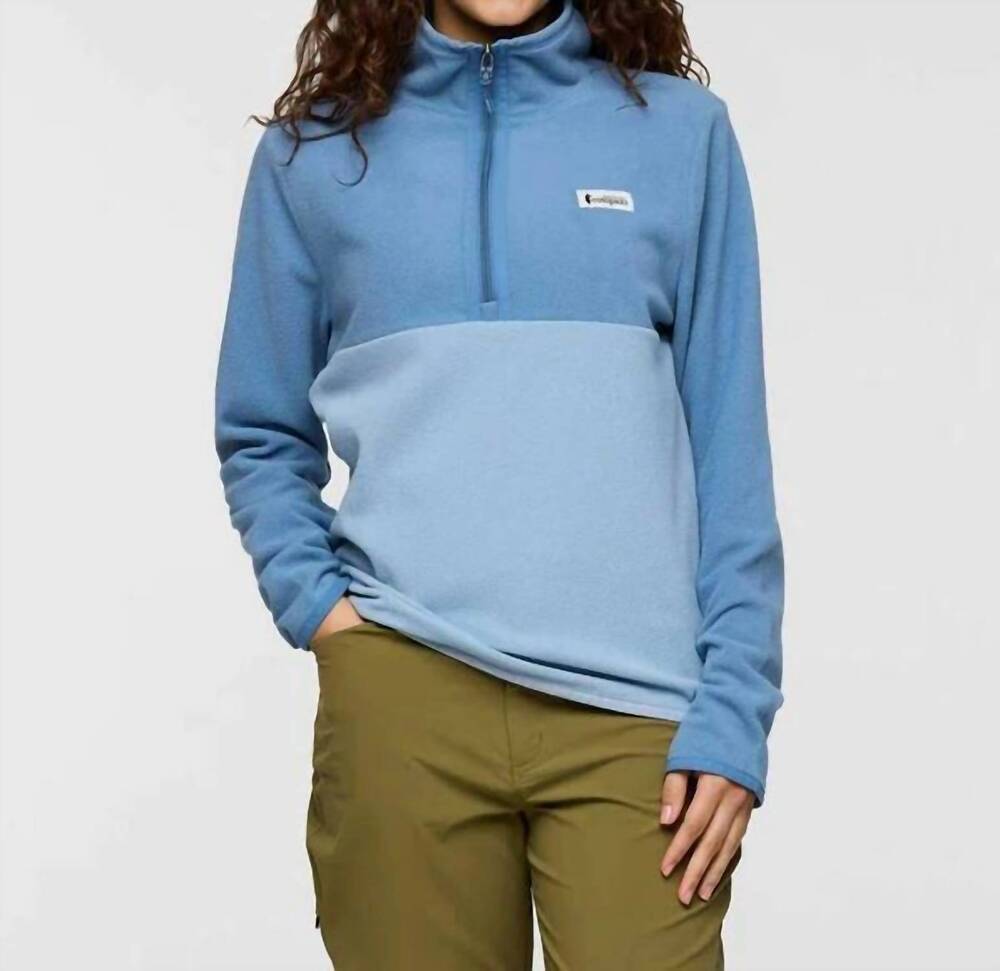 NEW COTOPAXI amado fleece pullover sweatshirt in fjord & iceberg